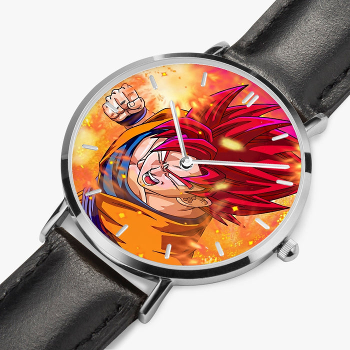 DBZ-Store Dope Super Goku Rage Red Ultra Instinct Watch