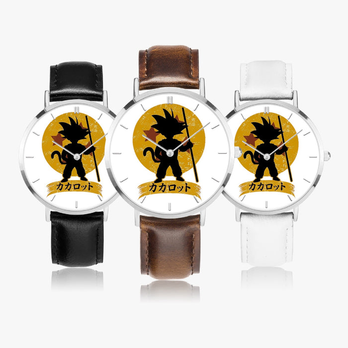 DBZ-Store Cute Kid Goku Shadow Logo White Watch