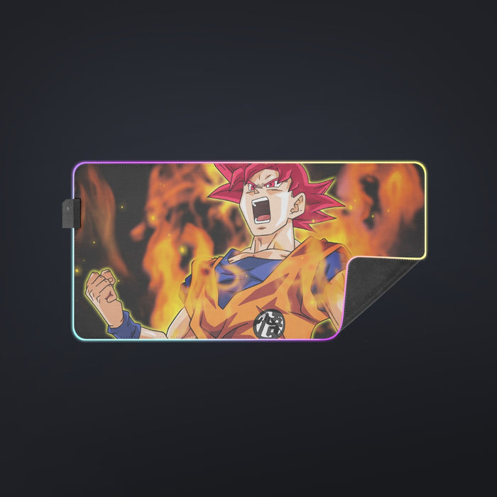 Awesome Goku Super Saiyan God Transformation DBZ cool LED  Mouse Pad