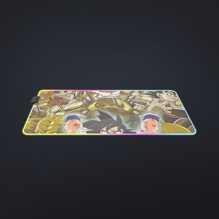 DBZ Goku Spirit Bomb Destroy Villains Cooler Broly Namek Golden cool  LED  Mouse Pad