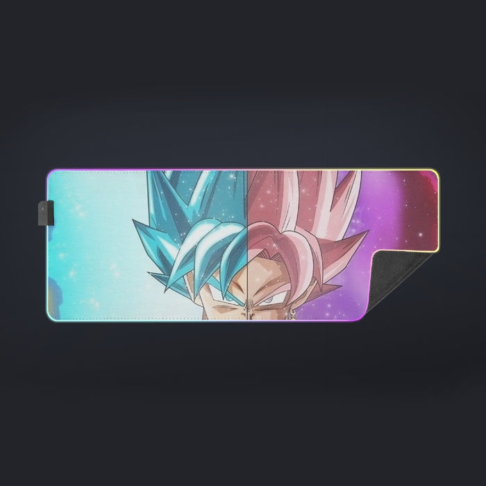 DBZ Goku SSGSS Black Rose Super Saiyan Portraits Dope cool LED Mouse Pad