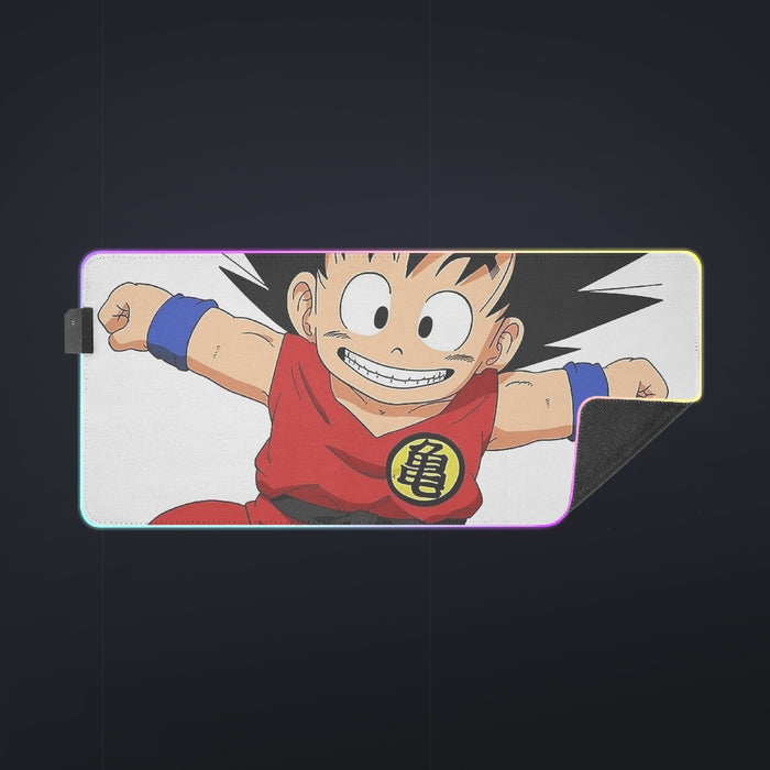 DBZ Jumping Kid Goku In His Training Suit cool LED Mouse Pad