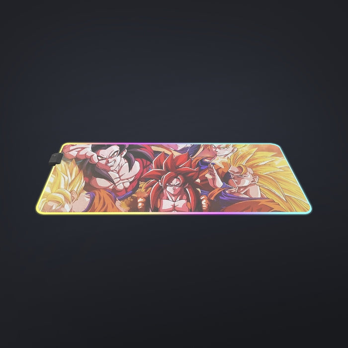 DBZ Gogeta Goku Vegeta Super Saiyan Powerful Lightning Thunder Design cool LED  Mouse Pad