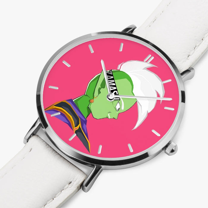 DBZ-Store Dope Super Cool Grin Zamasu Potara Earring Pink Graphic Watch