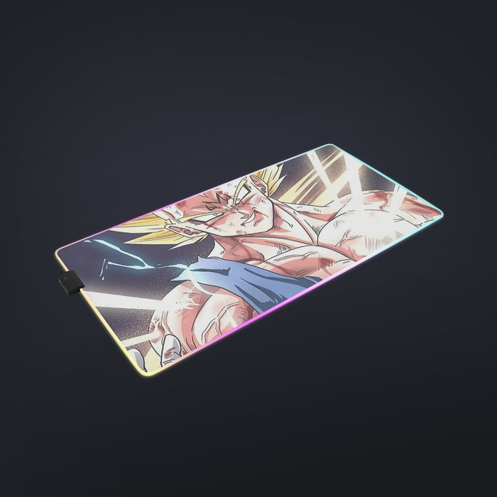 DBZ Majin Vegeta Saiyan Prince Fight Injure Manga Style Trending cool LED Mouse Pad