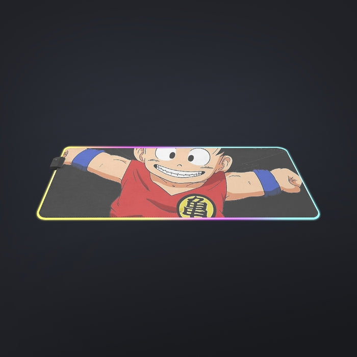 DBZ Jumping Kid Goku In His Training Suit cool LED Mouse Pad