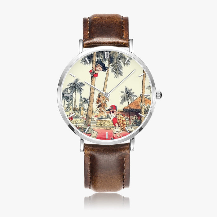 DBZ-Store Cute Palm Tree Kid Goku Master Roshi Vintage Watch