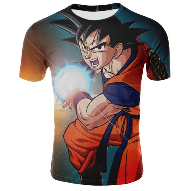 Goku Kamehameha T Shirt FIRE