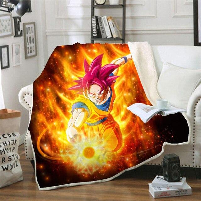 Dragon Ball Z Blanket SSJ God Son Goku