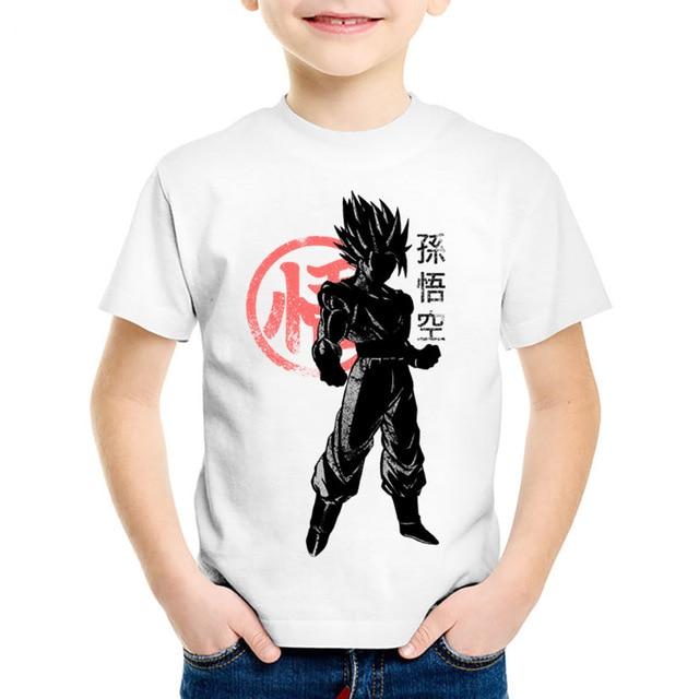 Dragon Ball Z Super Saiyan 1 Shadow Son Goku Kids T-Shirt