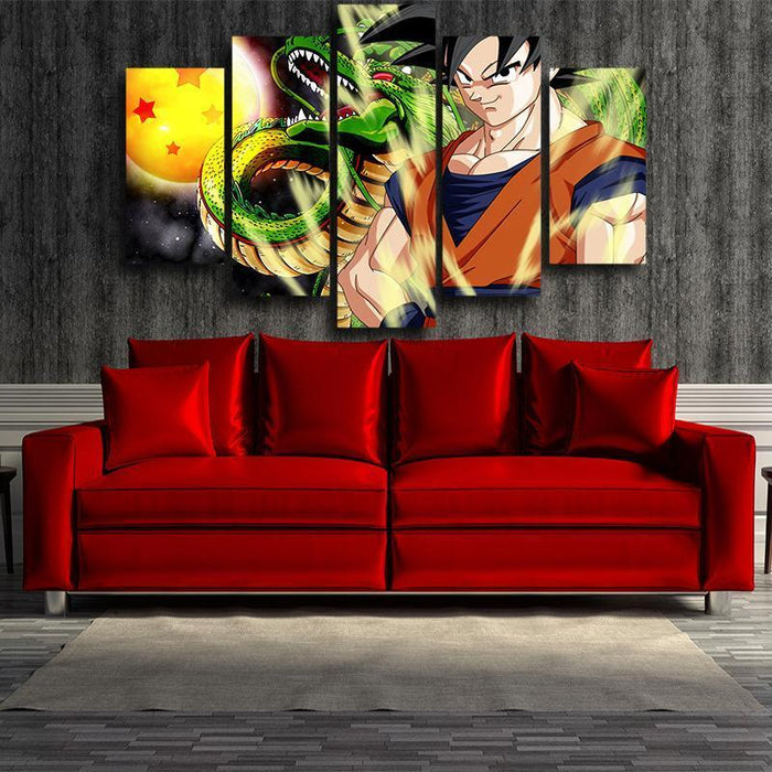 Dragon Ball Z Goku And Shenron Canvas