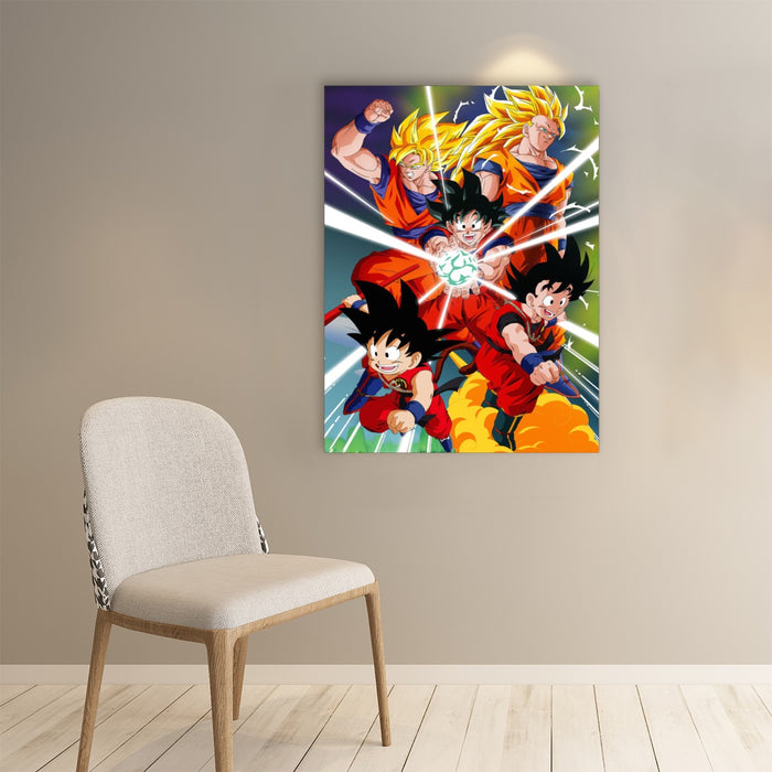Goku and Nimbus Dragon Ball Z Art Poster
