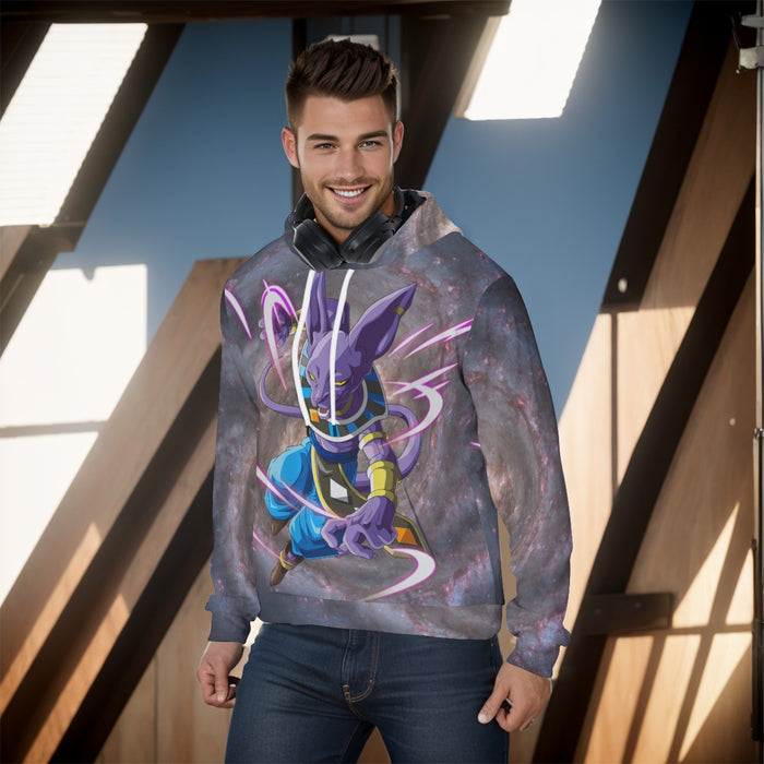 Dragon Ball Anime Lord Beerus Vibrant 3D Full Print Hoodie