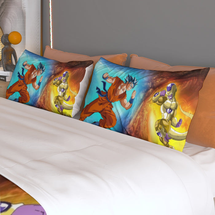 Golden Frieza vs Super Saiyan Blue Goku Bed Set