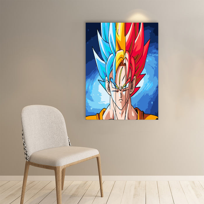 Goku on All Forms Dragon Ball Z Art poster