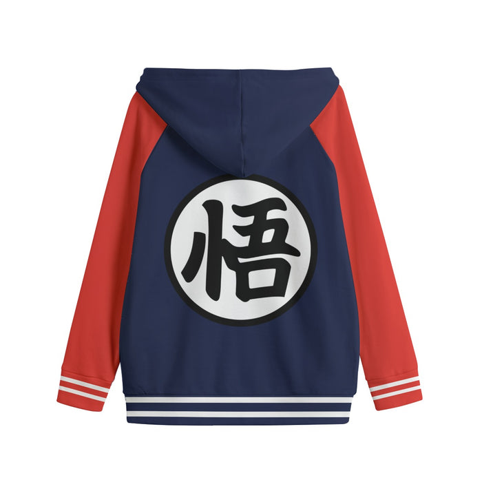 Dragon Ball Z Son Goku Kanji Logo Comfy Kids Hooded Jacket 3XL