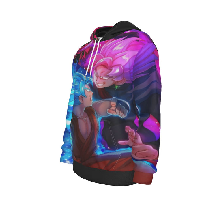 Dragon Ball Goku Blue VS Goku Rose Epic Fight Hoodie