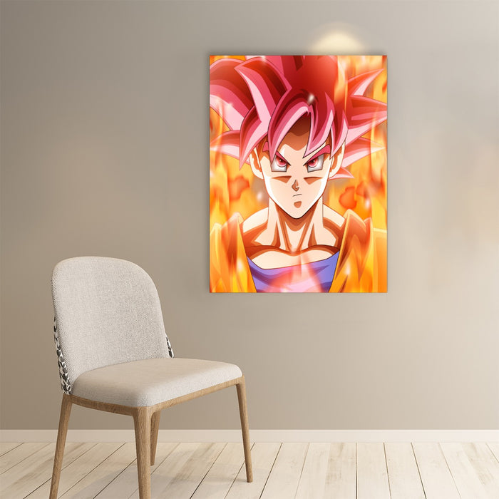 Dragon Ball Z Goku God Saiyan Art Poster