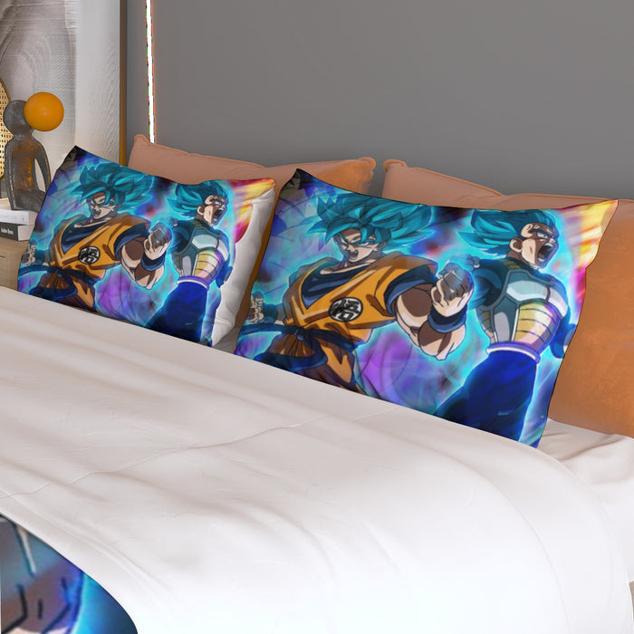 SSGSS Goku and blue Vegeta Bed Set