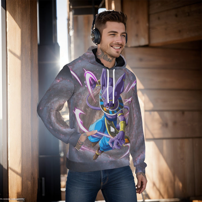 Dragon Ball Anime Lord Beerus Vibrant 3D Full Print Hoodie