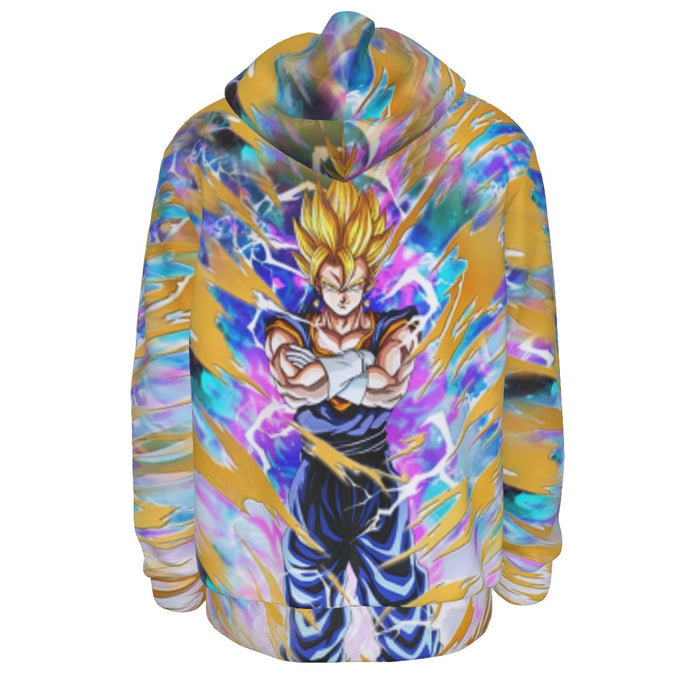 SSJ Vegito Potara Fusion Paint Hoodie  Dragon Ball Z