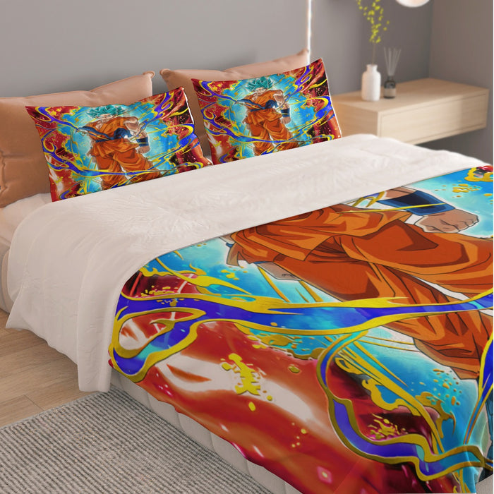 Blue Kaioken  Dragon Ball Super Bed Set