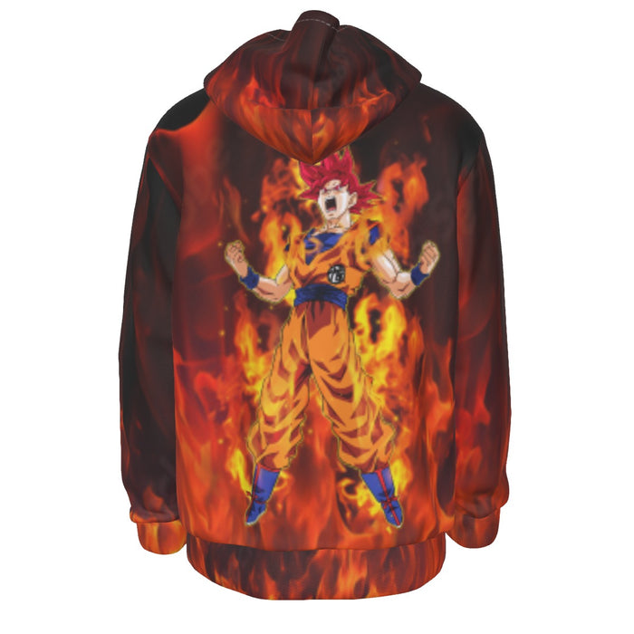 Awesome Goku Super Saiyan God Transformation DBZ Hoodie