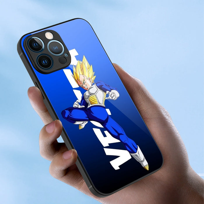 Vegeta With Background Word Dragon Ball iPhone Case