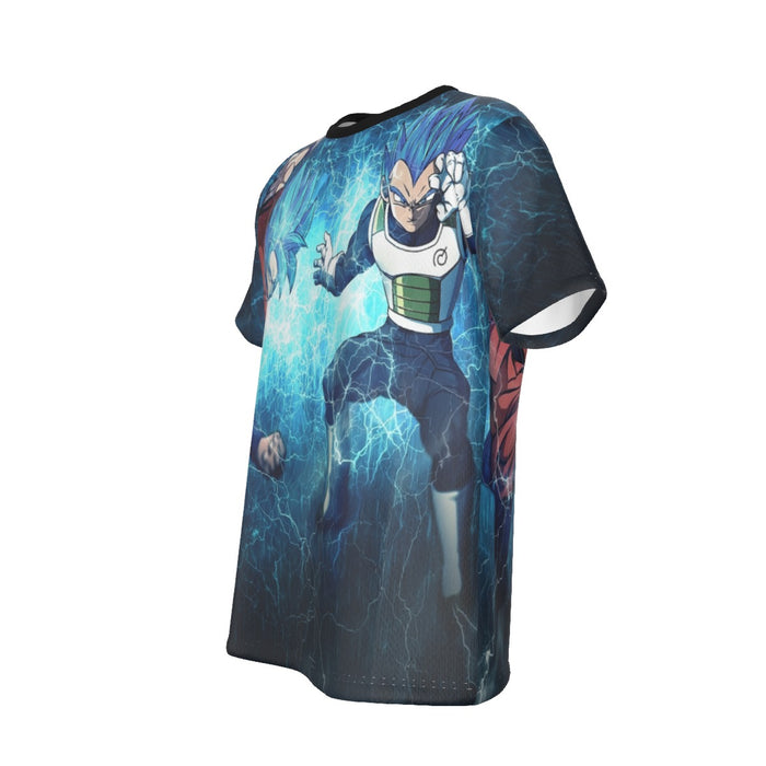 Dragon Ball Super Goku Vegeta Super Saiyan Thunder Power Cool Design T-Shirt