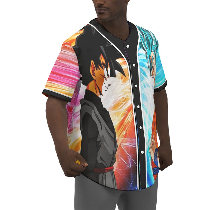 Dragon Ball Super  SSJ Blue Goku Vs Black Goku Baseball Jersey