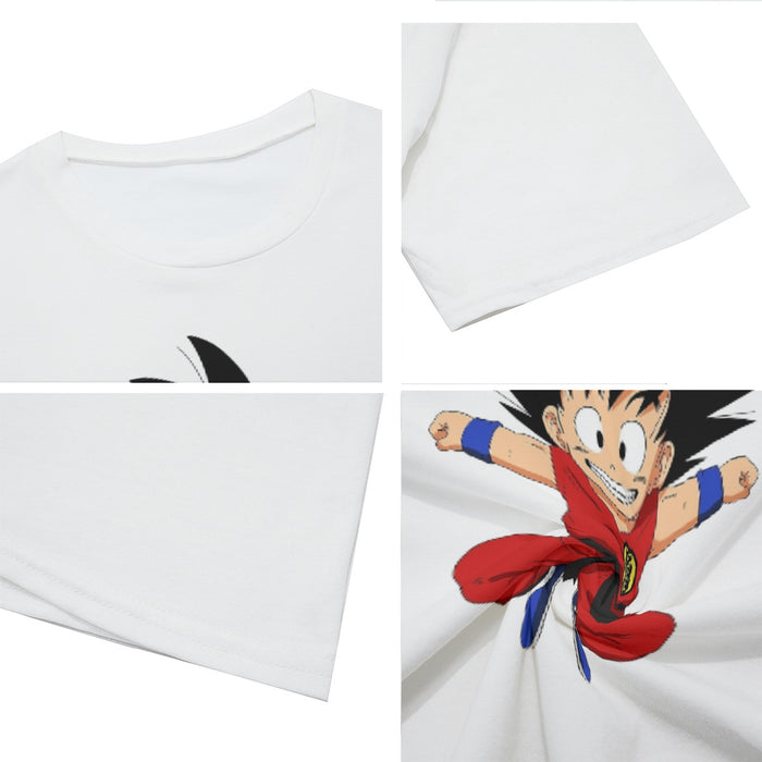 Dragon Ball - Jumping Young & Kid Goku T-Shirt Men