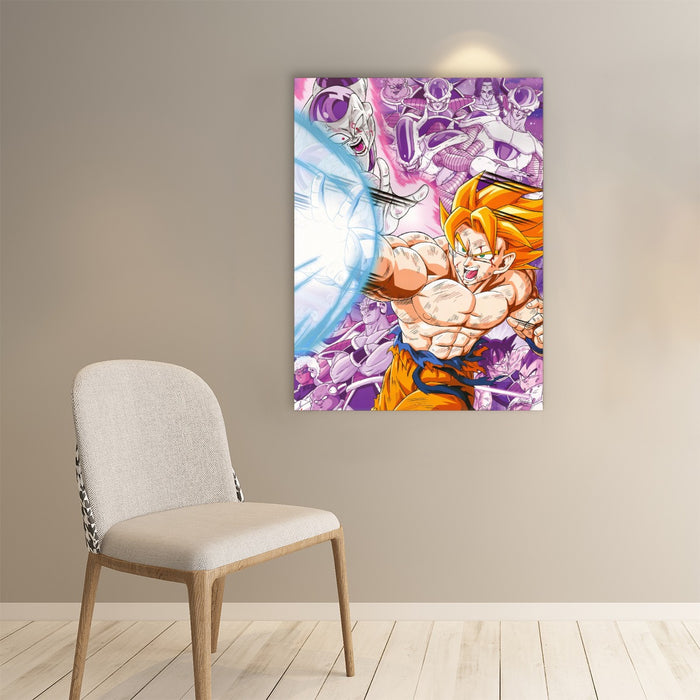 Goku's Energy Blast Dragon Ball Z Art Poster