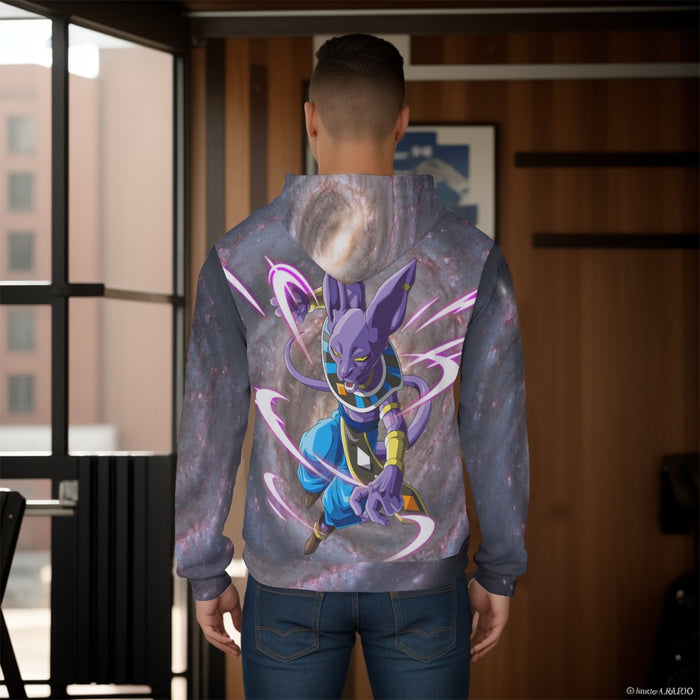 Dragon Ball Anime Lord Beerus Vibrant 3D Full Print Hoodie