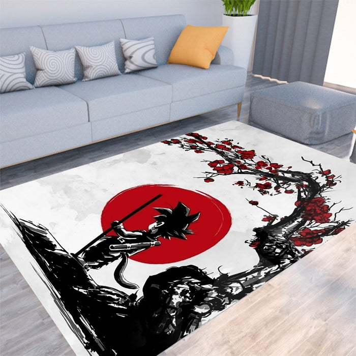 Kid Goku Cherry Blossom Rug