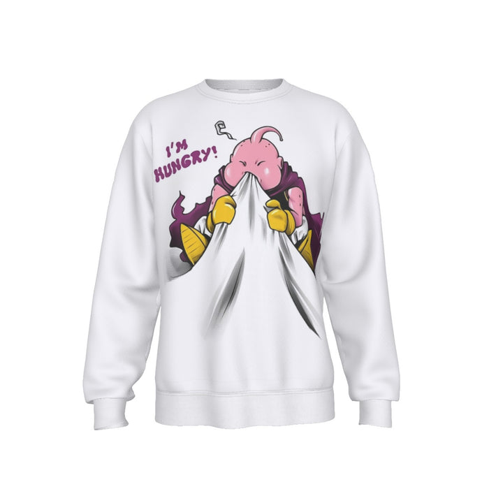 DBZ Majin Buu Hungry Chubby Funny Chibi Character Sweatshirt