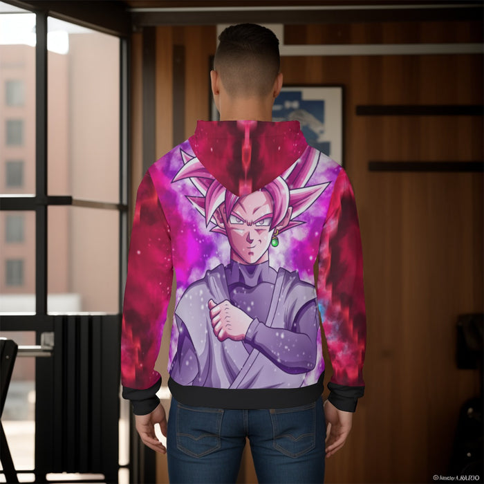 Dragon Ball Super Saiyan Black Goku Rose Cool Hoodie