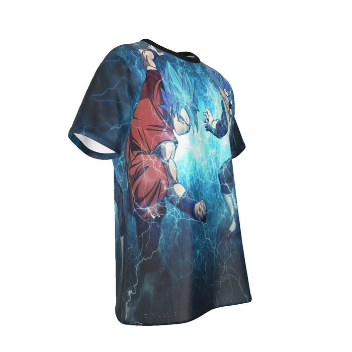 Dragon Ball Super Goku Vegeta Super Saiyan Thunder Power Cool Design T-Shirt