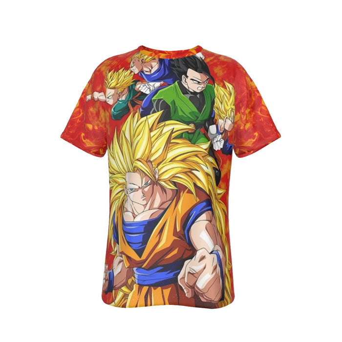 Dragon Ball Goku Super Saiyan 3 Vegeta Gohan Trending Design T-Shirt