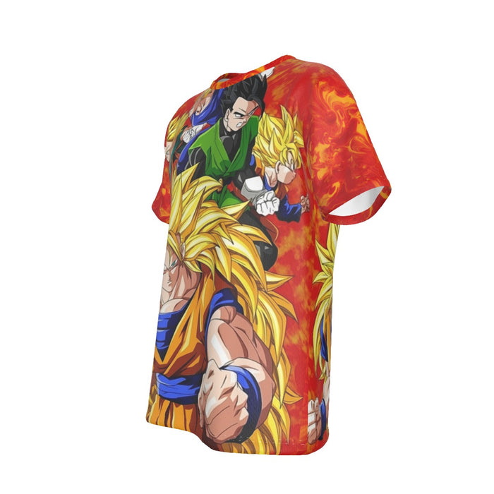 Dragon Ball Goku Super Saiyan 3 Vegeta Gohan Trending Design T-Shirt