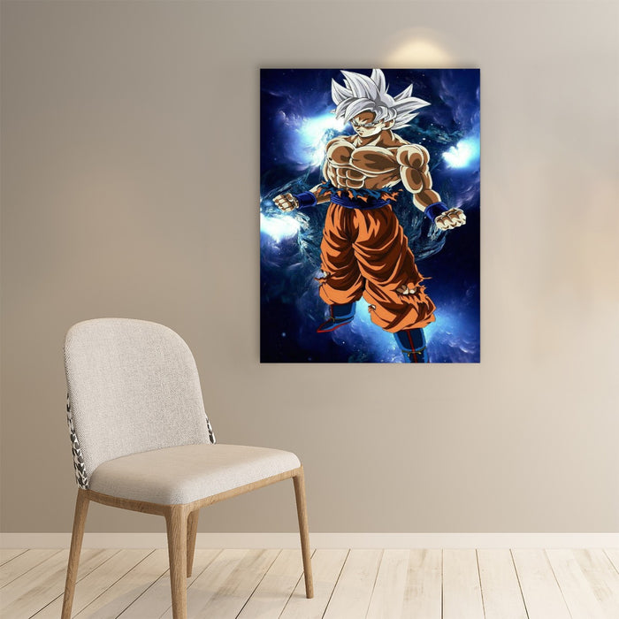 Ultra Instinct White Goku Dragon Ball Super Art poster
