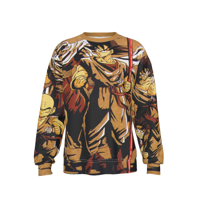 Vintage 90s Dragon Ball Z Main Characters 3D Crewneck Sweatshirt