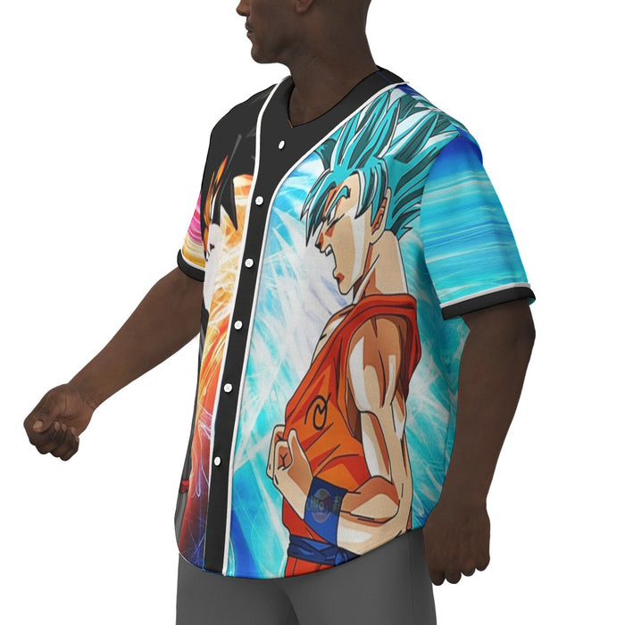 Dragon Ball Super  SSJ Blue Goku Vs Black Goku Baseball Jersey