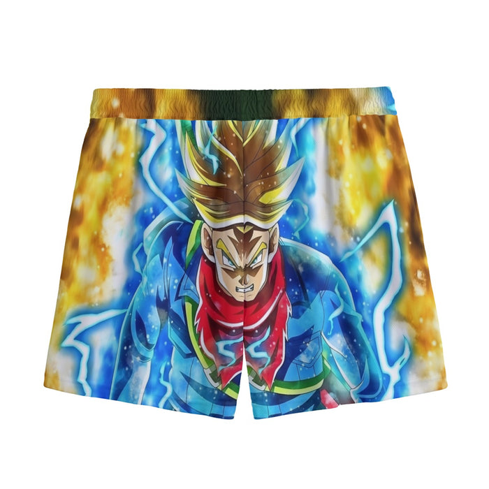 DBZ Rage Super Saiyan Trunks Portrait Unique Style Mesh Shorts