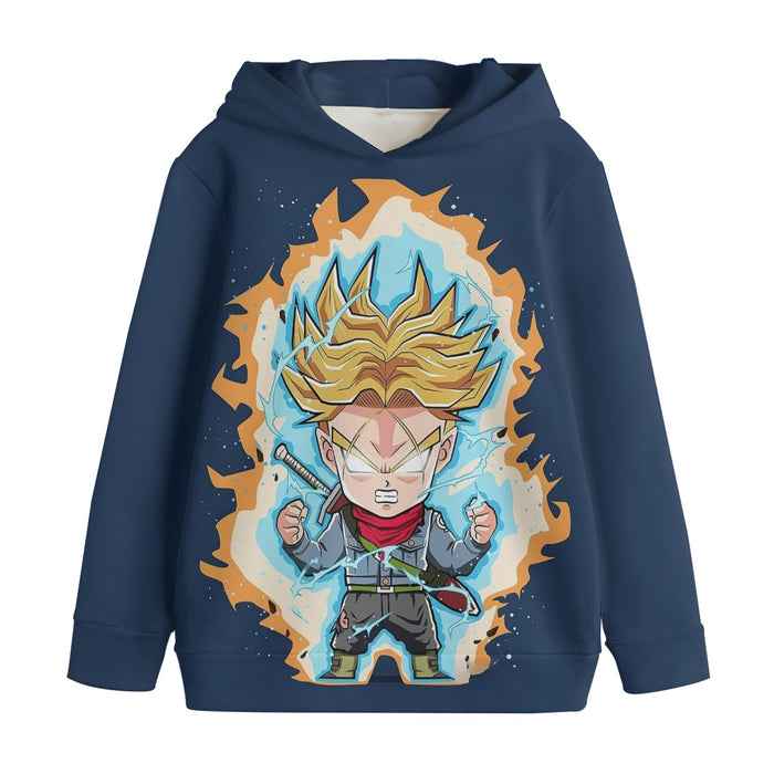 Dragon Ball Future Trunks Saga Super Saiyan Chibi Design Kids' Hoodie