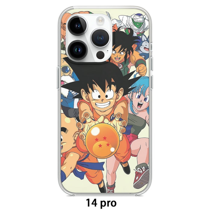 DBZ Kid Goku Master Roshi Bulma Krillin Chasing Dragon Ball Funny Iphone 14 Case