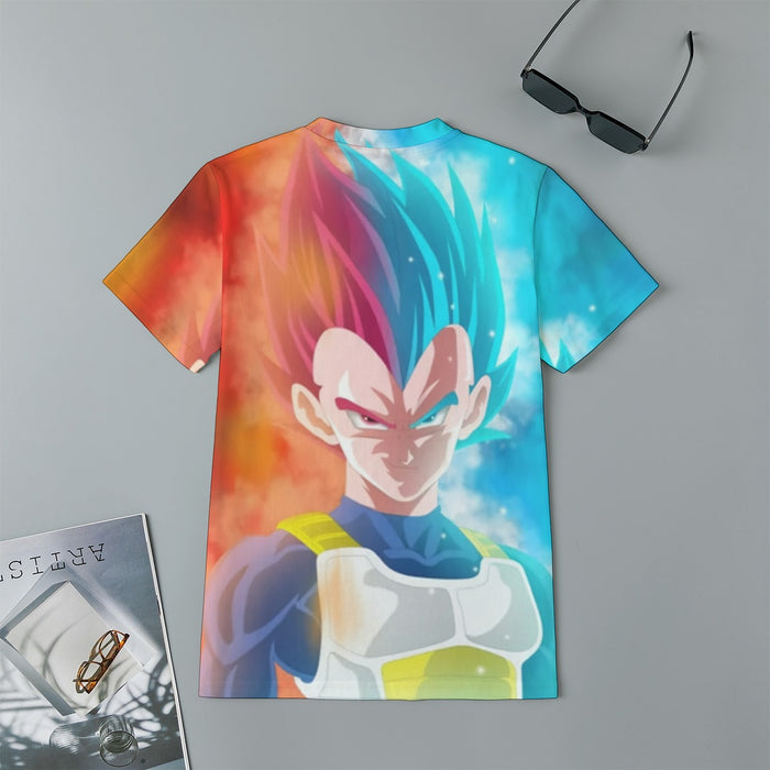 DBZ Vegeta Super Saiyan God Blue SSGSS Cool Portraits Kids T-Shirt