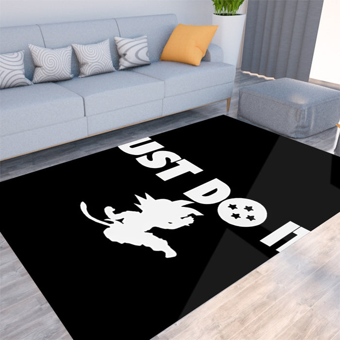 Just Do It Slogan Dragon Ball Kid Goku Dope Black Rug