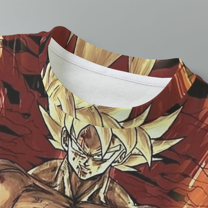 Powerful Goku Super Saiyan 2 Transformation SSJ2 Kids T-Shirt