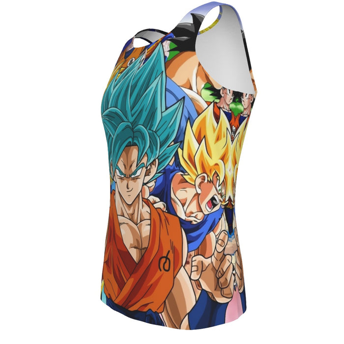 DBZ Goku Saiyan God Blue SSGSS Whis Symbol Cool Design Tank Top