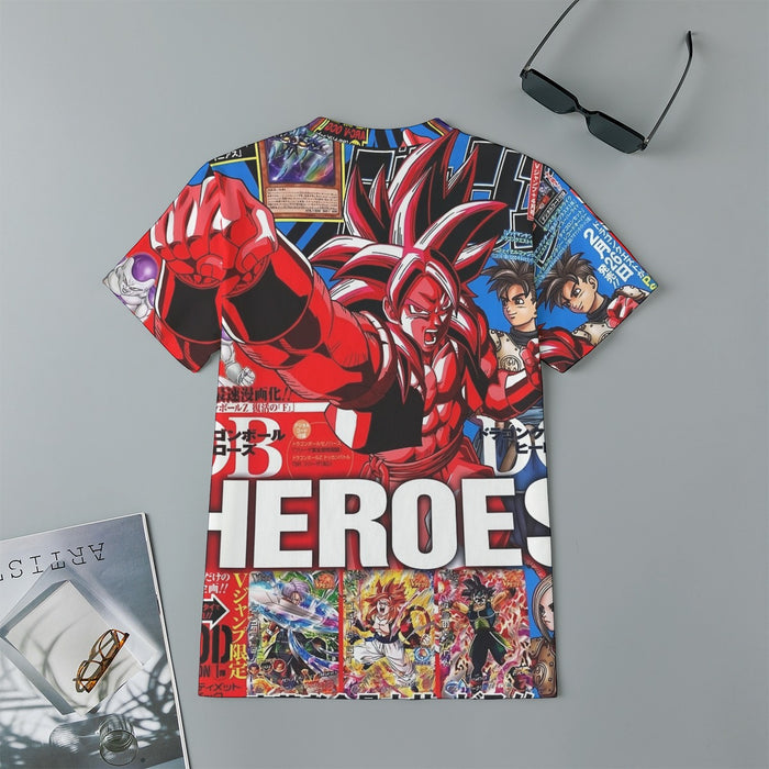 Japan Magazine Full Cover Gogeta Heroe SSJ4 Stylish 3D Kids T-Shirt